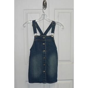 7 For All Mankind Girls Overall Cotton Denim Blue Jean Dress Size Small RFB8115